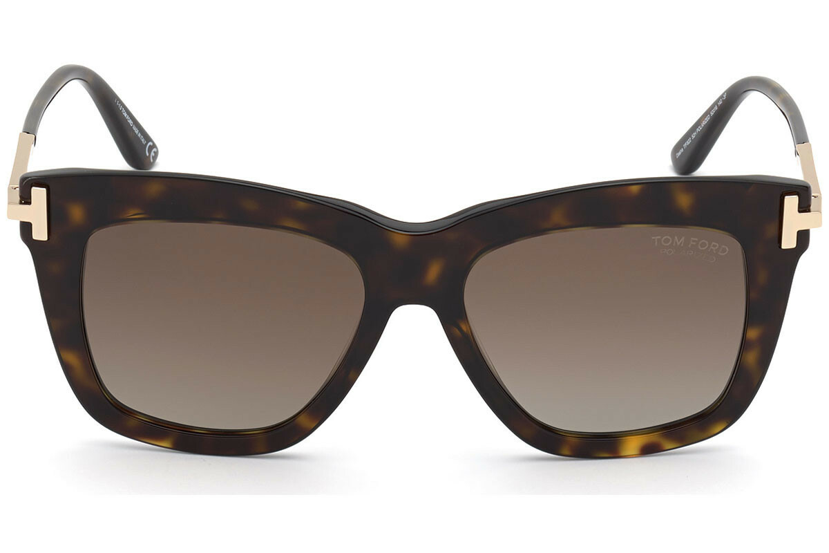 Pre-owned Tom Ford Sunglasses Dasha Ft0822 52h Dark/havana Brown Polarized 52mm Tf 822