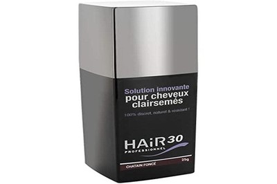 HAIR30 COMPATTANTE PER CAPELLI, MARRONE SCURO, EFFETTO NATURALE, 100 g