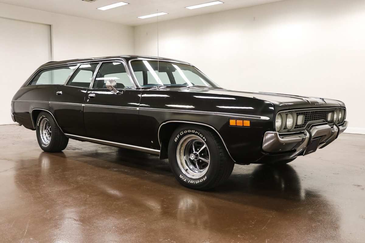 1971 Plymouth Satellite Wagon 44142 Miles Black Station Wagon 318ci V8