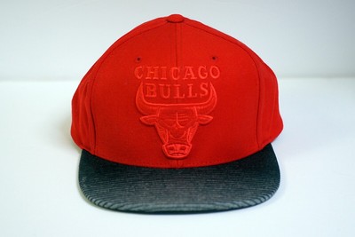 Chicago Bulls Adjustable Fit Snapback Red Cap/Hat Gray Bill by Mitchell & Ness