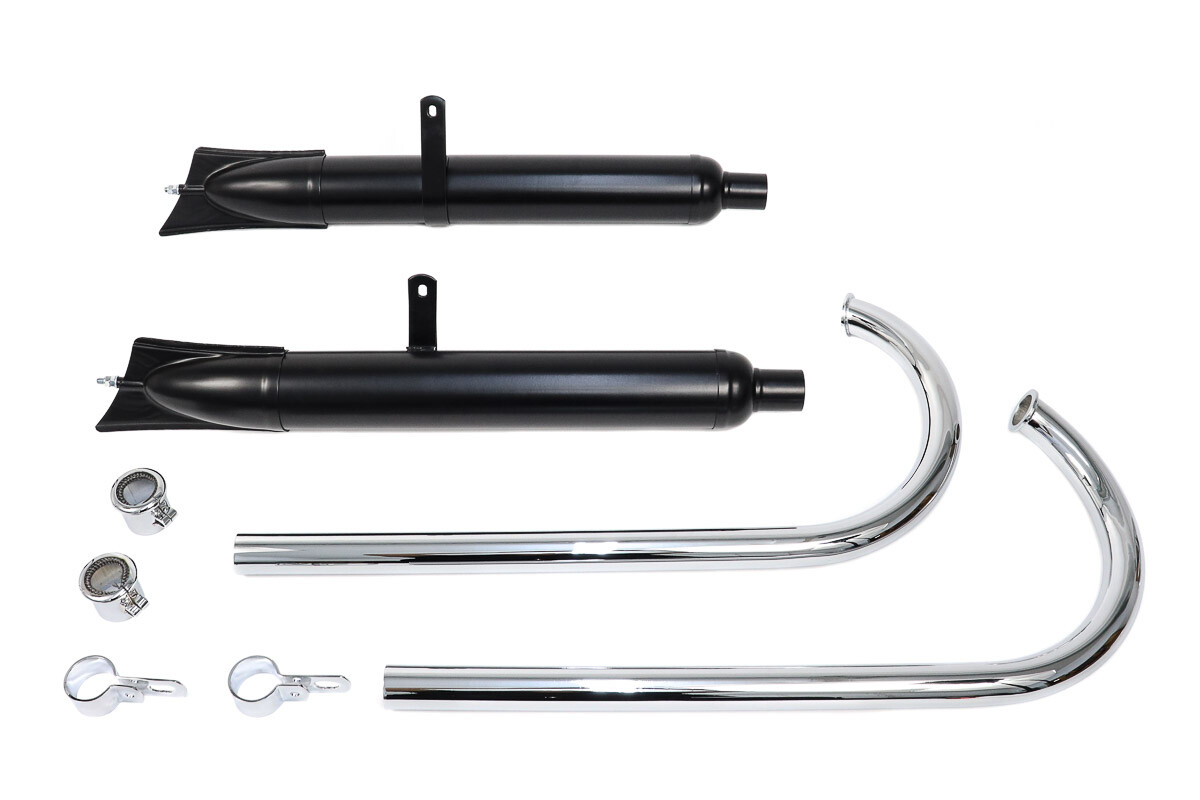 Auspuffanlage für Zündapp DB 200, 201, 202, 250 - schwarz