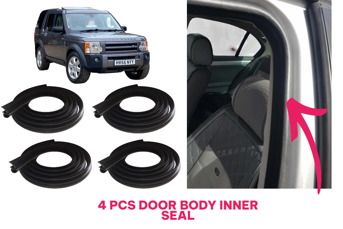 Rubber Door Inner Body Seal Weatherstrip For LR Discovery 3/4 04-16 Velvet