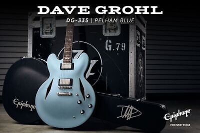 Epiphone Inspired by Gibson Custom Shop Dave Grohl DG-335 Pelham Blue w/hard cas