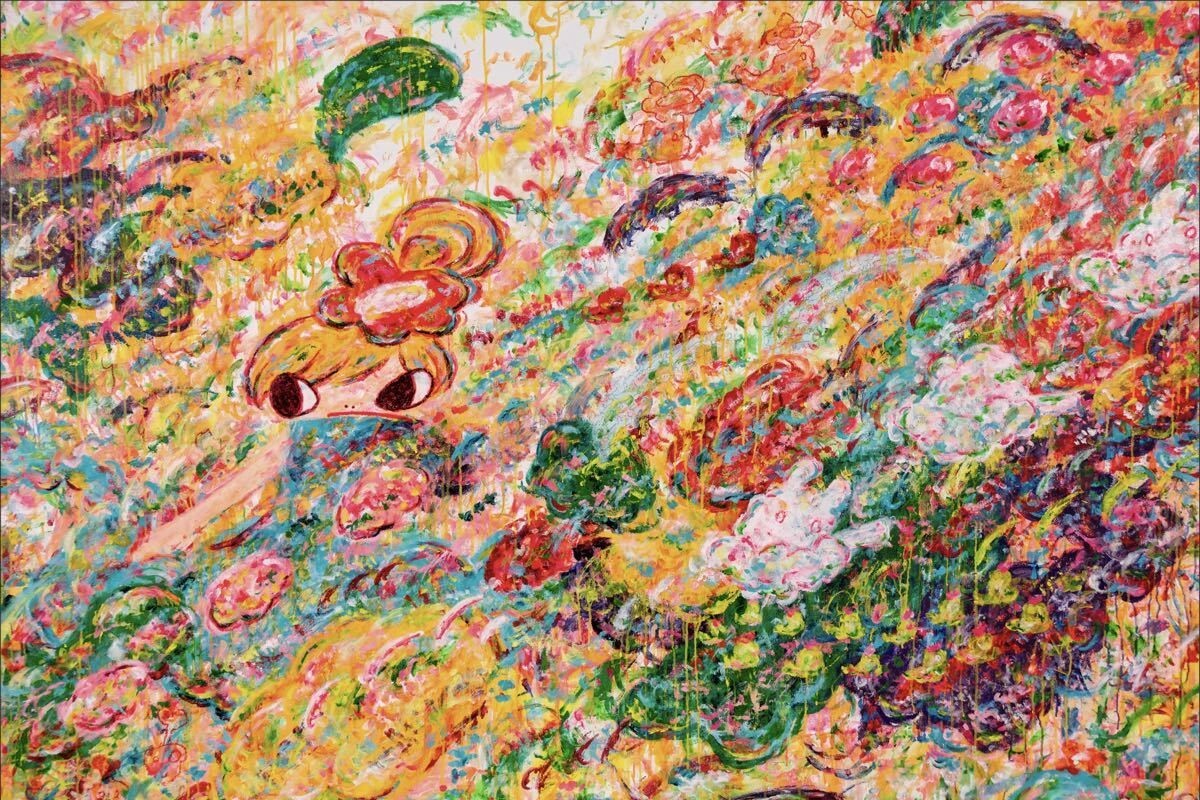 ロッカクアヤコビーチタオル AYAKO ROKKAKU バンダナ ロッカクアヤコ「魔法の手 ロッカクアヤコ作品展 バンダナ」2020年