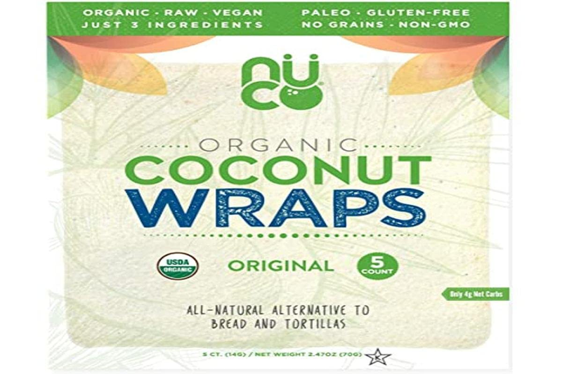 NUCO Certified ORGANIC Paleo Gluten Free Vegan Coconut Wraps