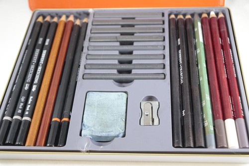 Derwent Sketching collection of 24 charcoals Metal Tin 34306