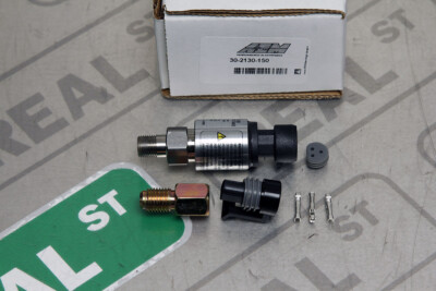 AEM 150 PSIg Oil Fuel Pressure Stainless Sensor Kit 1/8NPT -4 30-2130-150