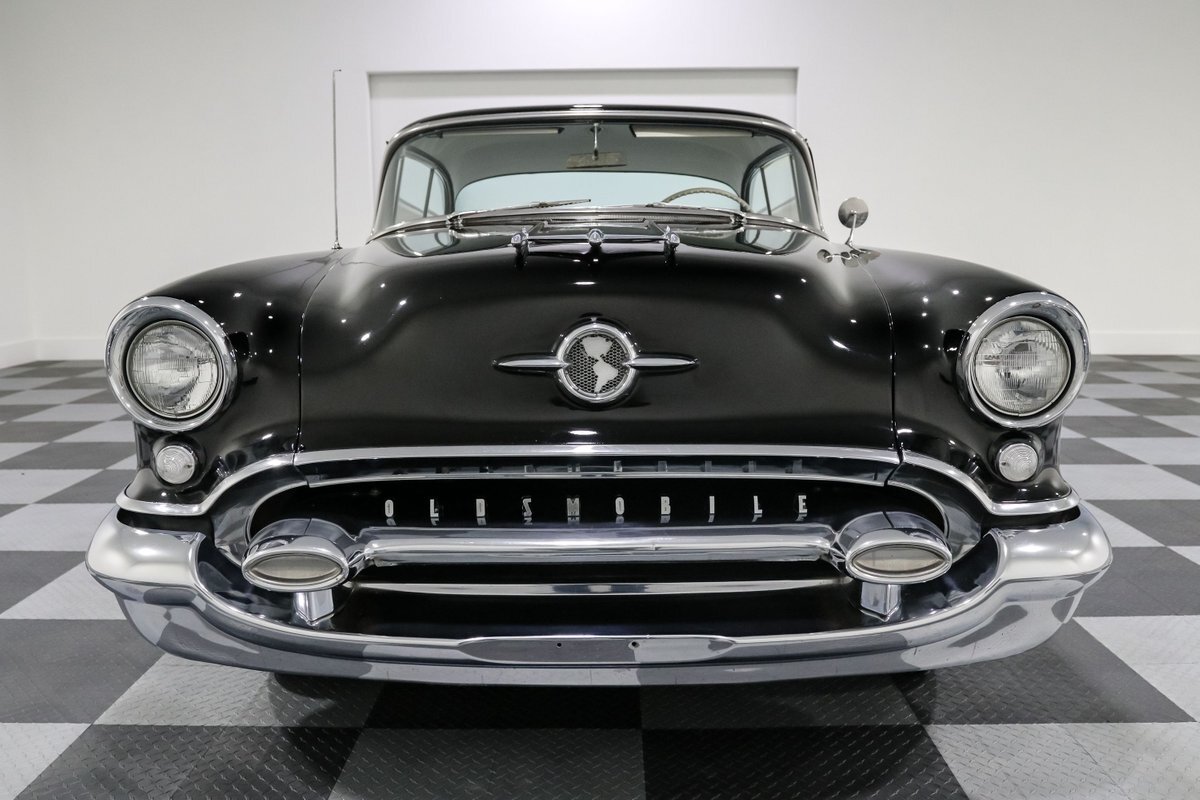 Owner 1955 Oldsmobile 88  48362 Miles Black Coupe 324 Rocket V8 3 Speed Automatic