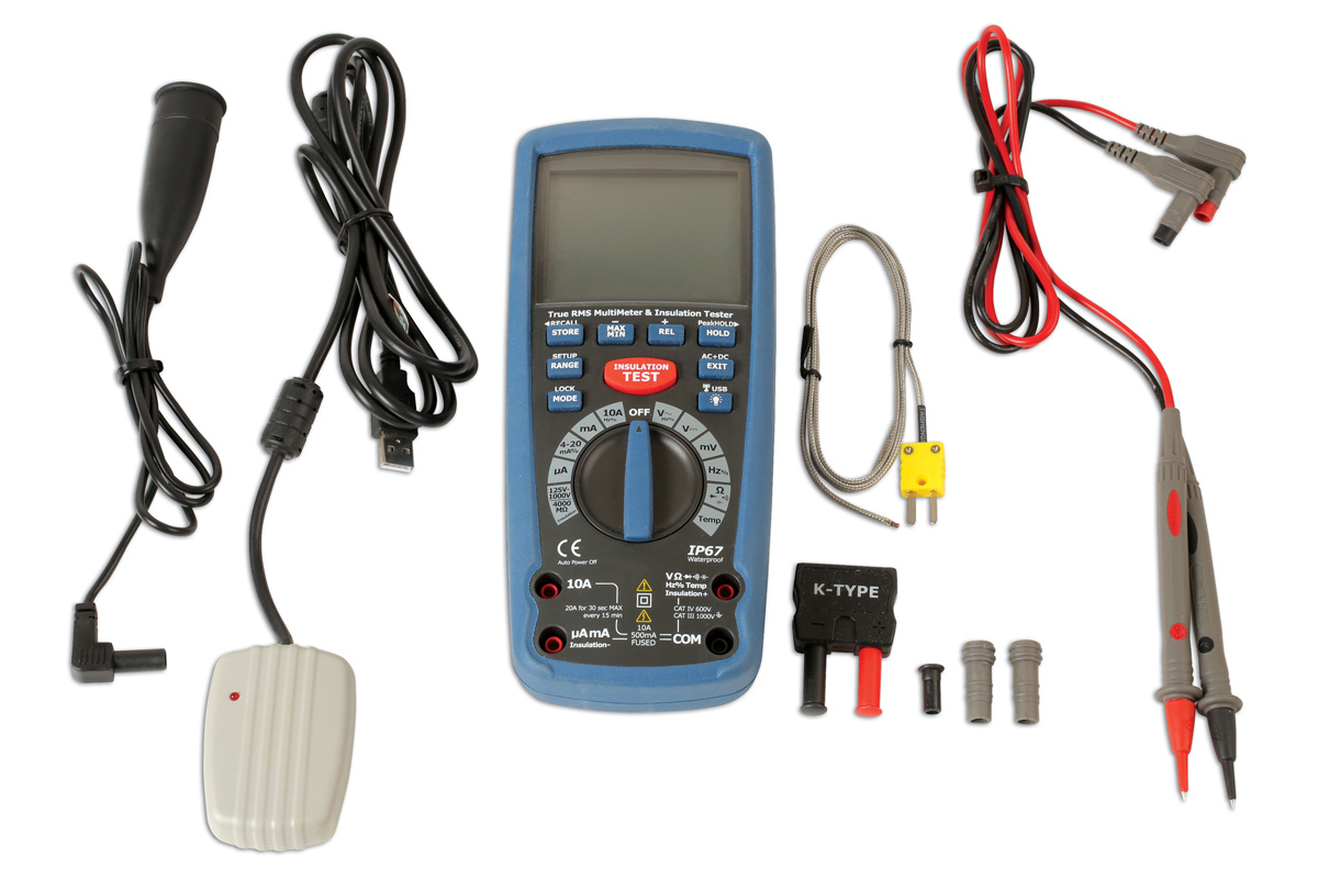 INSULATION RESISTANCE MULTIMETER TESTER TOOL HYBRID LEADS PROBE RMS