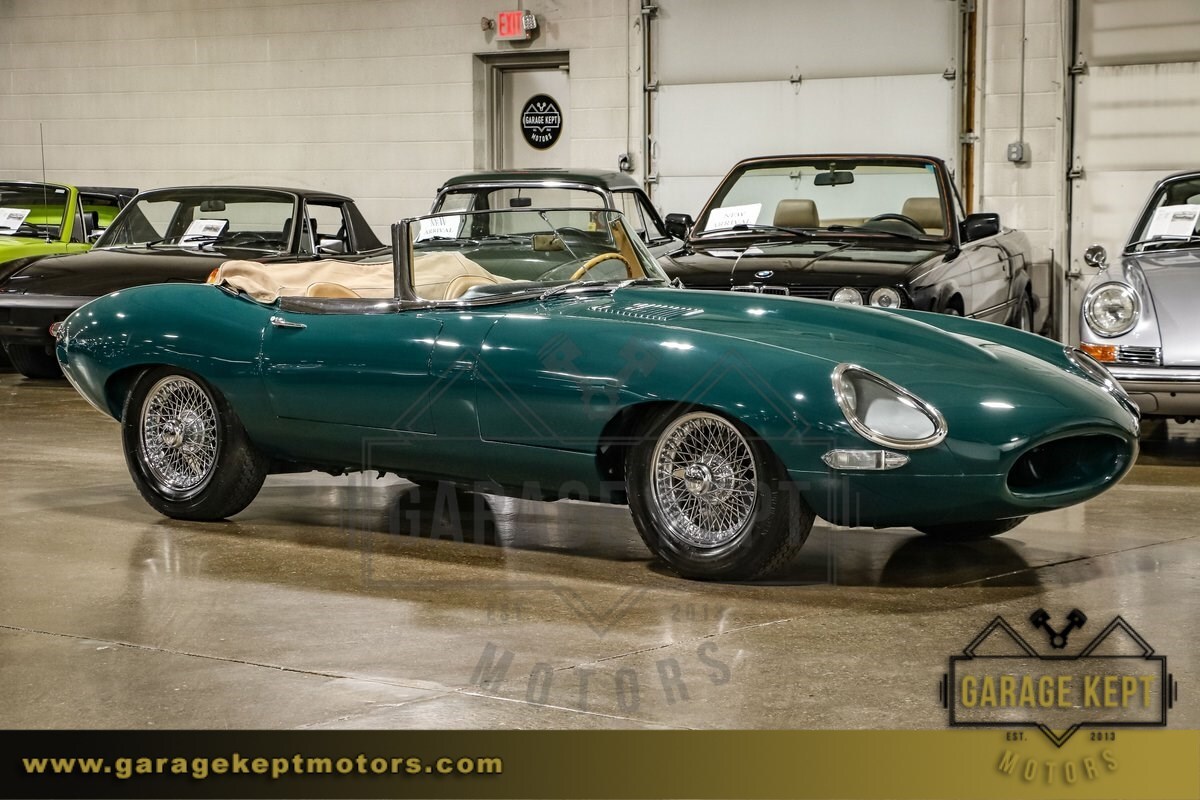 1964 Jaguar E-Type Roadster Green Roadster 3.8L 6-Cylinder 62957 Miles