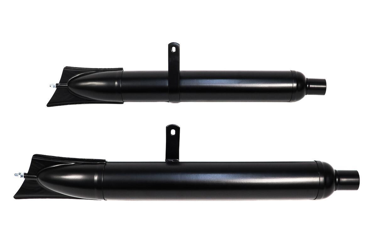 Auspuff (Paar) für Zündapp DB 200, 201, 202, 250 - schwarz