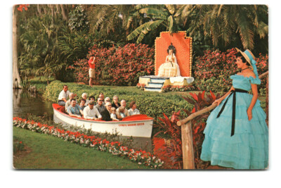Vintage Citrus Gardens Queen Cypress Gardens FL Postcard Posted 1967