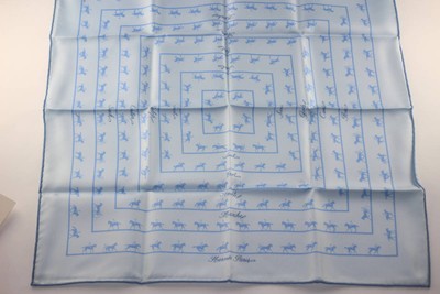 Hermes Petit Carre Horse Print Silk Scarf