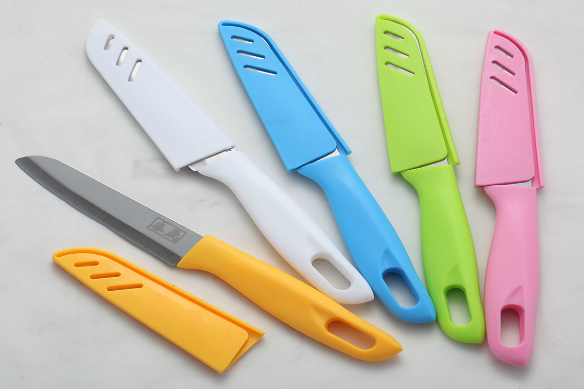 Coltello Coltellino Per Frutta In Acciaio Manico Colorato dfh