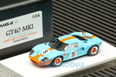 SCM MY64 10A Ford GT40 MK I 1968 Lemans Winner gulf blue #9  Resin model