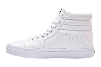 VANS VANS UNISEX SK8-HI SHOES (TRUE WHITE, SIZE 7 US)