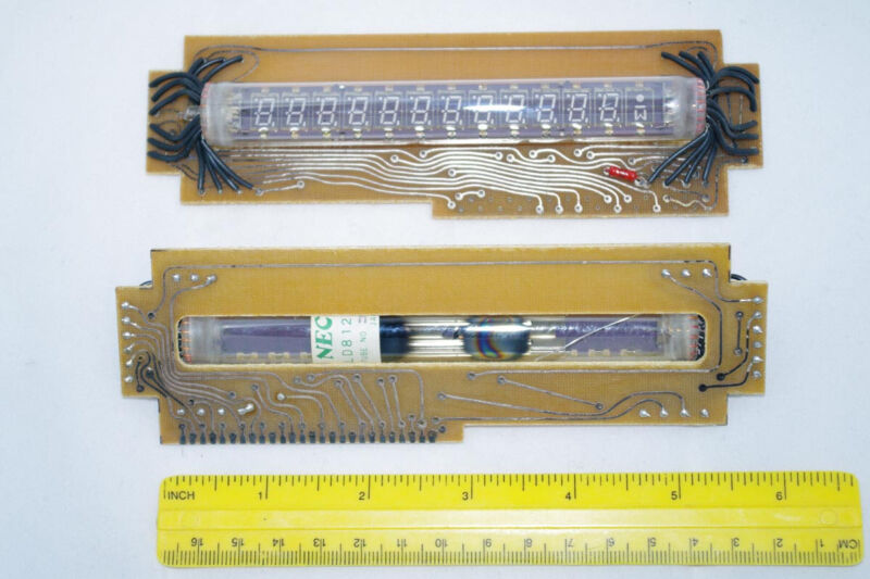 LD8121 NEC BIG Nixie Era 7-segment 12-digit VFD Clock Calculator Tube NEW,TESTED