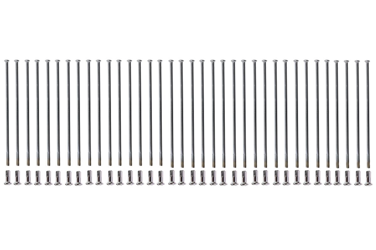 Speichensatz ( Kleeblatt - verchromt) für MZ ETZ 125, 150, 251, 301 - Hinterrad,