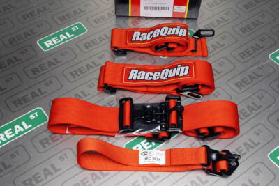 RaceQuip  5 Point SFI 16.1 Safety Racing Harness Orange Latch & Link Set 711041