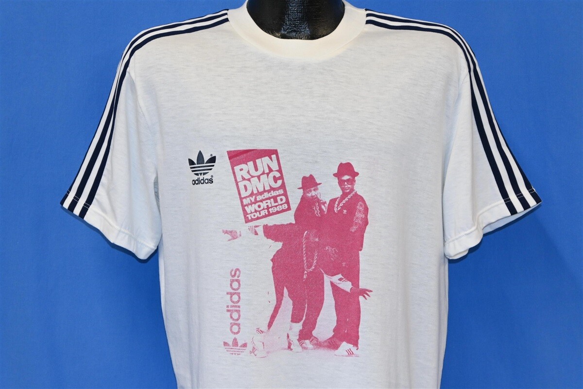トップス adidas Originals RUN DMC GRAPHIC CREW WR Vintage 80s Adidas Run DMC Sweatshirt Men's Size Medium Hip