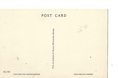 THE PUMPKIN HOUSE, WISCASSET, MAINE,1930'S POST CARD