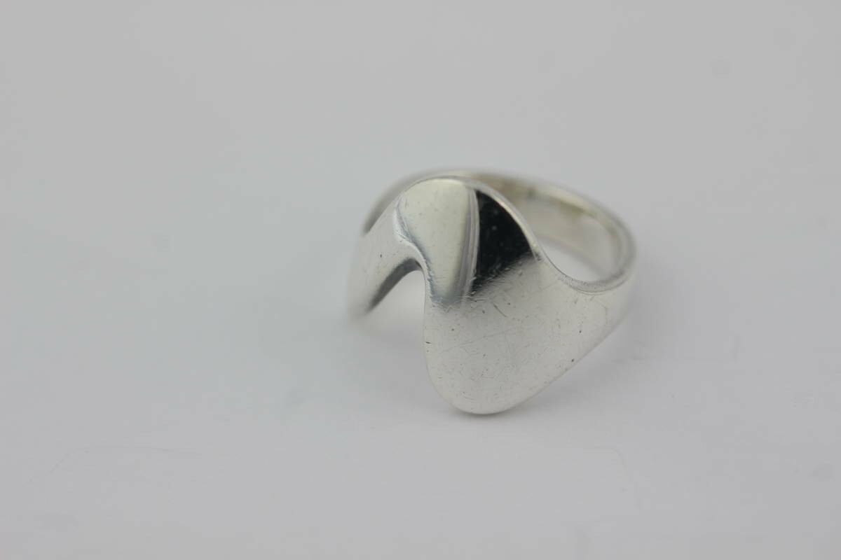 ヴィンテージ デンマークシルバー925 リング 12号2.3g GEORG JENSEN STERLING SILVER RING #A77B Ole Ishøj DENMARK