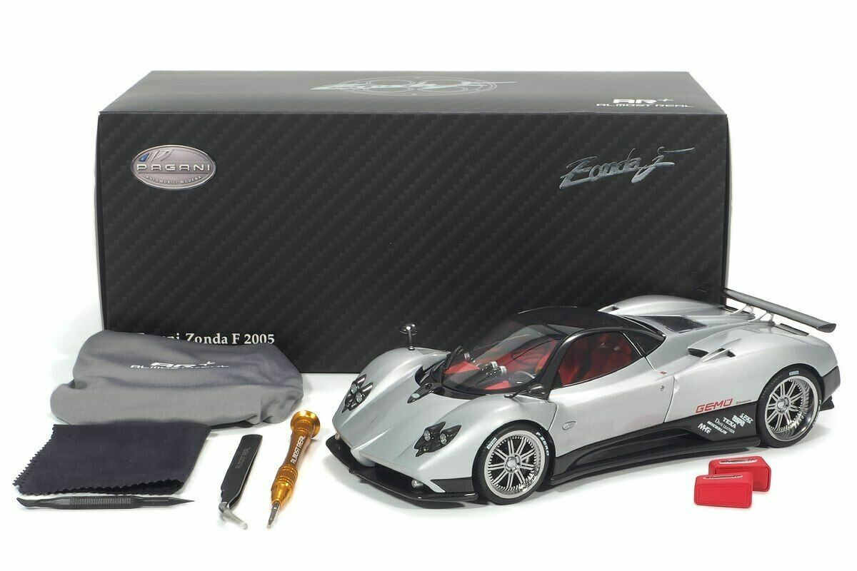 1/18 Pagani Zonda F 2005 Mercurio Grey Model Car by Almost