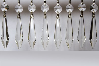 10 Chandelier Lamp Wedding Icicle Hanging Crystal Glass Replacement Prisms 325quot