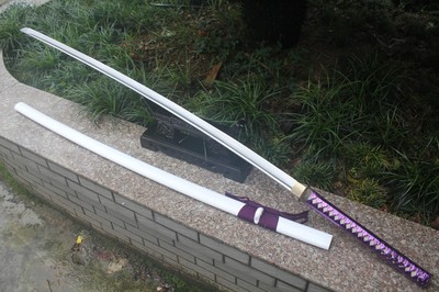 Japanese Two Handed Murasaki Nodachi Odachi Japanese Large Field Samurai Sword