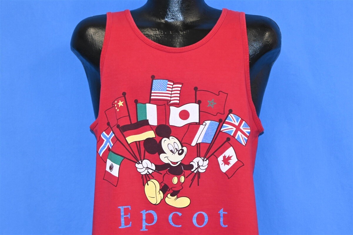 トップス mickey tank tops Disney Womens Mickey Mouse Sleeveless Muscle Tank Top (US