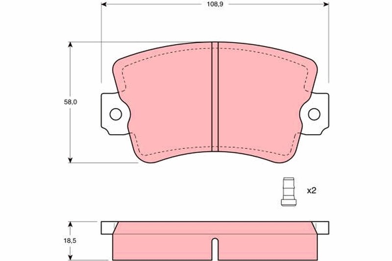 Kit De Plaquettes De Frein, Frein Ã  Disque Gdb243 Trw Pour Renault