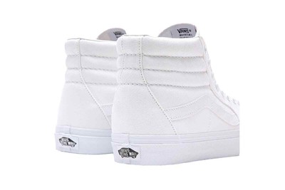 VANS VANS UNISEX SK8-HI SHOES (TRUE WHITE, SIZE 7 US)