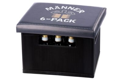 Gilde 42944 Bierkasten Sitzkissen ''Männer 6er Pack'' 44x34cm Sitzpolster schwarz