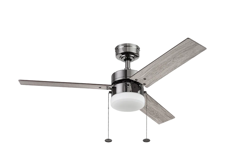 44-In Brushed Nickel LED Indoor Ceiling Fan with Light (3-Blade)