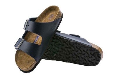 BIRKENSTOCK BIRKENSTOCK ARIZONA OILED LEATHER SOFT FOOTBED SANDAL (BLUE, SIZE 46 EU)