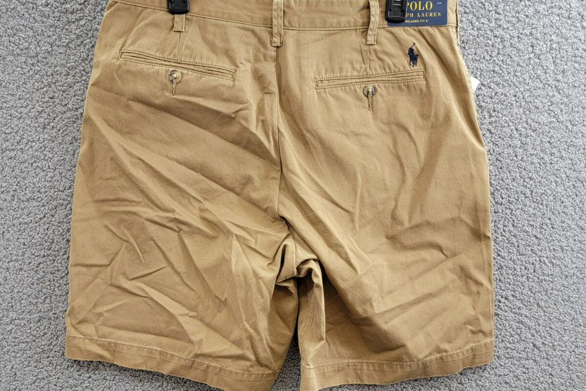 Polo Ralph Lauren 8-Inch Relaxed Fit Chino Shorts Men's 33 Sandsurf Button Zip - Picture 12 of 18