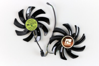 Full Set GPU Fans 86mm Powercolor 5500 5600 5700 6600 6700 XT Fighter T12925S...