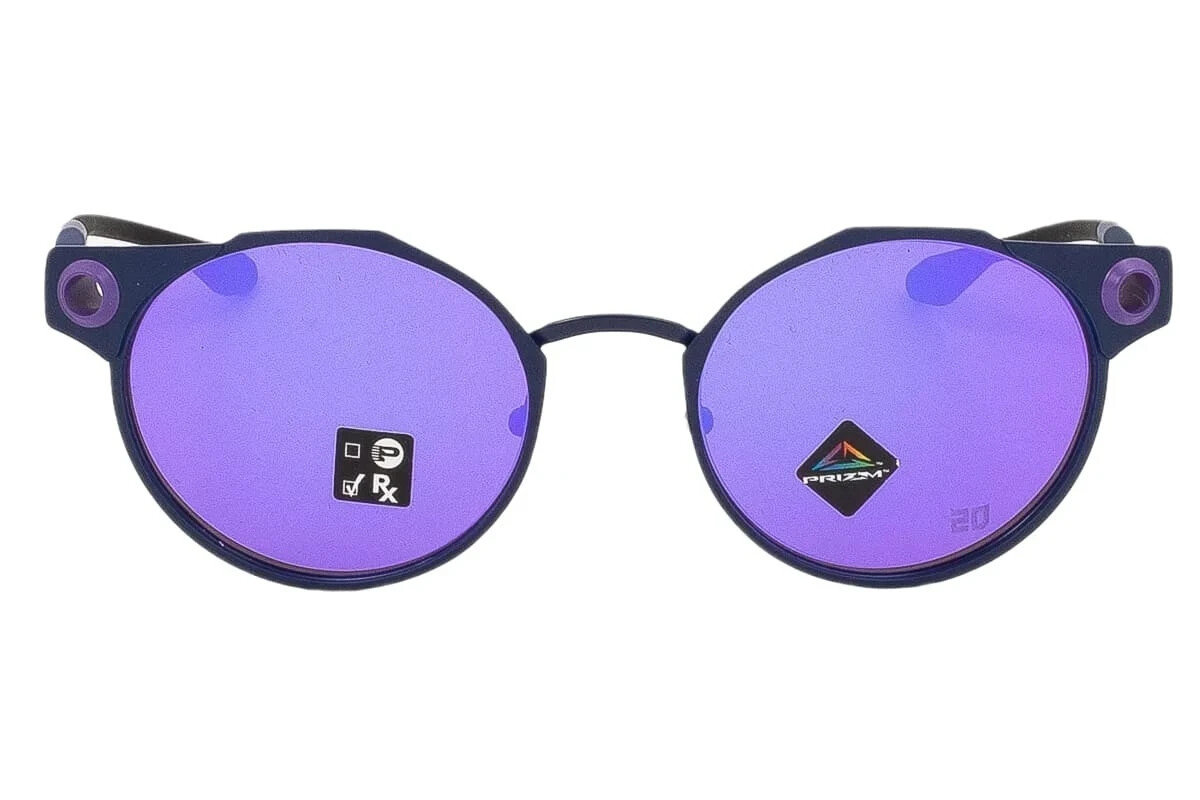 Pre-owned Oakley Sunglasses Deadbolt Fabio Quartararo Matte Navy Prizm Violet Oo6046-10 In Purple