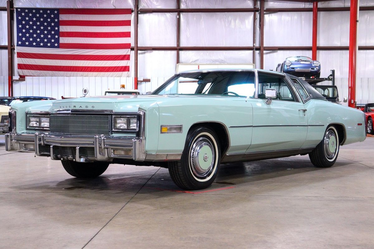 1977 Cadillac Eldorado Coupe 76447 Miles Seamist Green Coupe 425 V8 Automatic