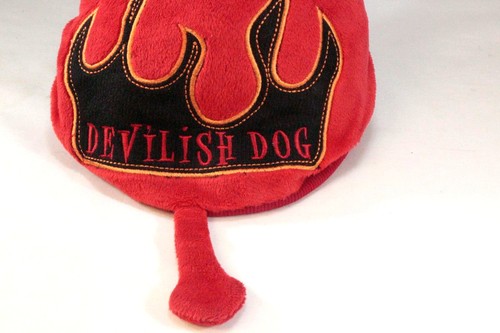 DEVILISH DOG COSTUME small outfit Sewn-in hood Complete w horns New w tags SMALL