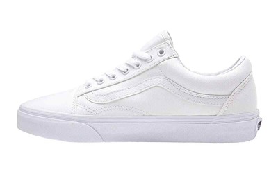 VANS VANS UNISEX OLD SKOOL SHOES (TRUE WHITE, SIZE 13 US)