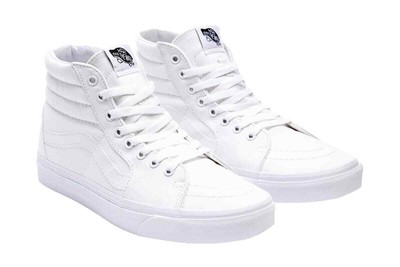 VANS VANS UNISEX SK8-HI SHOES (TRUE WHITE, SIZE 10 US)