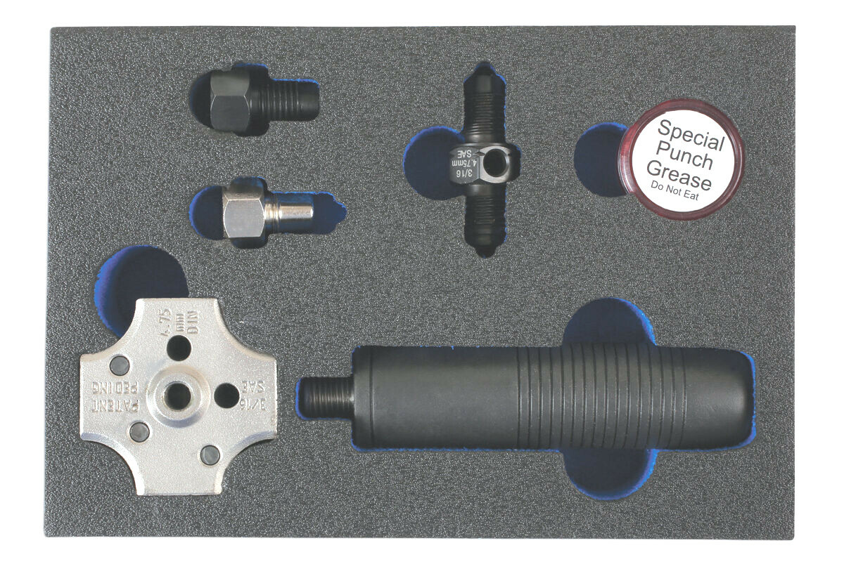 Handheld Brake Pipe Flaring Tool Copper Steel Brake Dual Head 4.75mm 3/