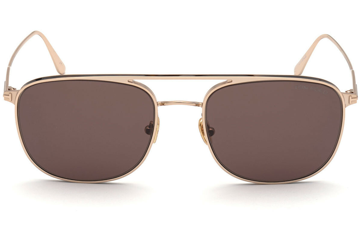 NWT Tom Ford Sunglasses FT0827 JAKE 28E Brown Gold Man TF827