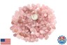 ZenQ 1 lb Madagascar Rose Quartz Tumbled Stone Chips Crushed Natural Crystal Quartz Pieces