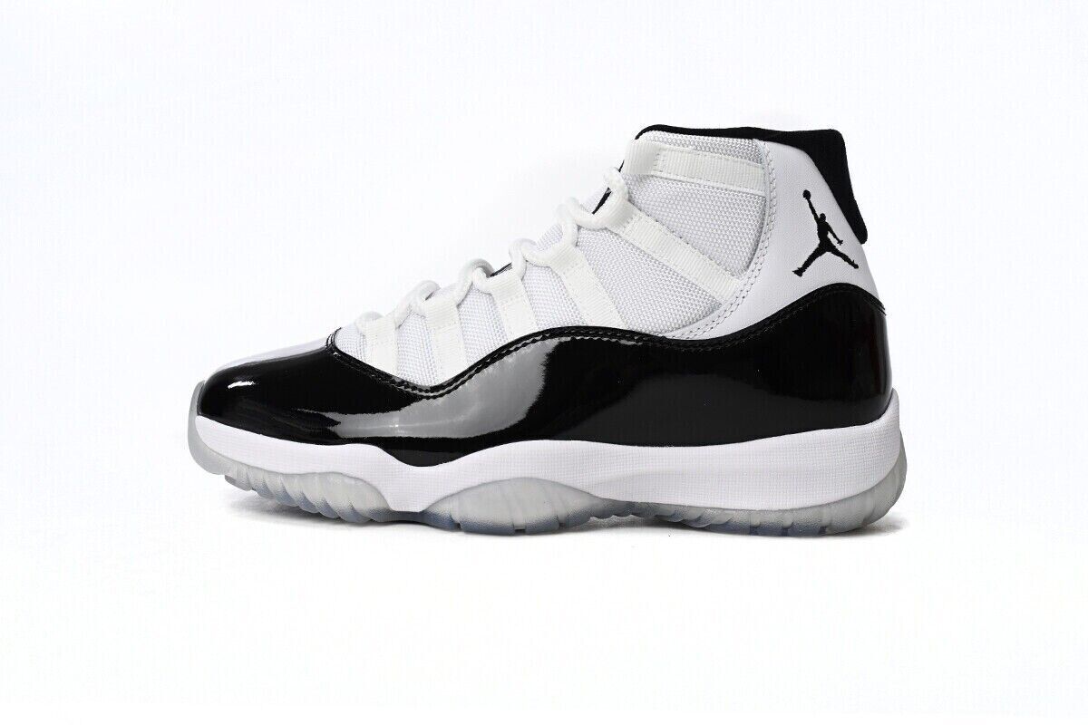 

Мужские кроссовки Air Jordan 11 Retro Concord White Black 378037-100, размер 10, новинка, Белый, Air Jordan 11
