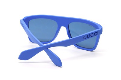 Pre-owned Gucci Gg1570s-004 Blue Sunglasses