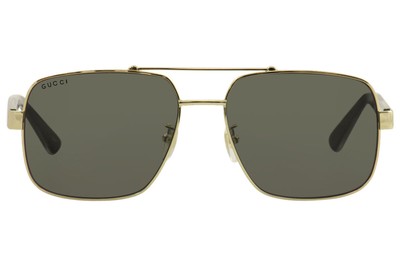 Pre-owned Gucci Gg0529s-001-60 Gold - Crystal - Gray