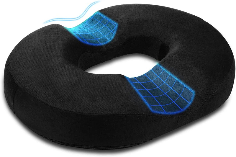 Donut Pillow Hemorrhoid Cushion - Memory Foam Donut Seat Cushion - Tailbone Pain
