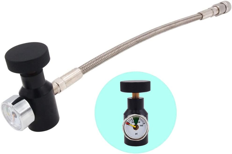 Paintball PCP Air Rifle Fill Adapter with 10 Inch Braided Ho
